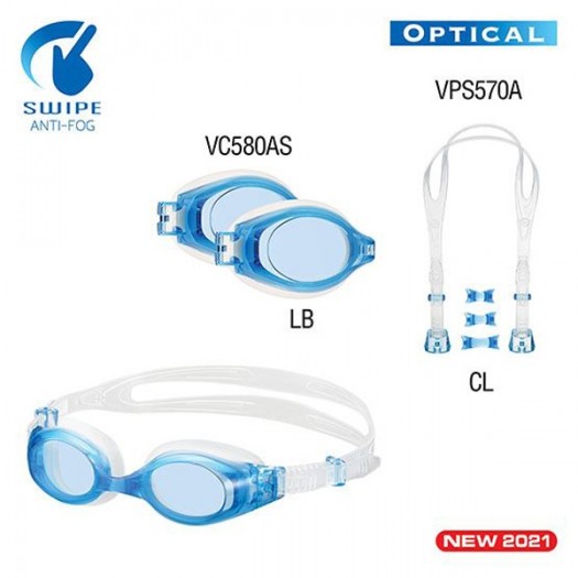 Очки для плавания с диоптрическими линзами VIEW V-580ASA PLATINA SWIPE