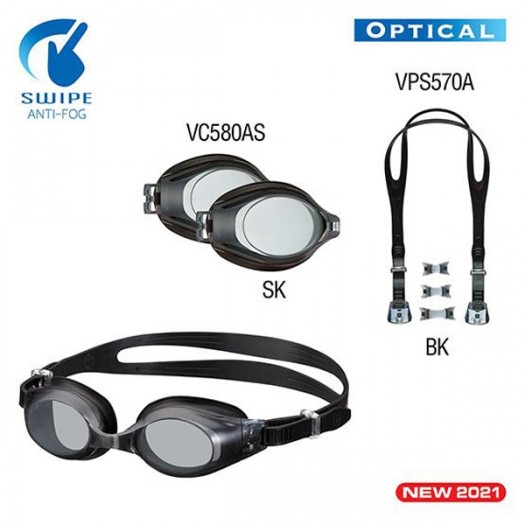 Очки для плавания с диоптрическими линзами VIEW V-580ASA PLATINA SWIPE